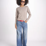 t-shirt girocollo manica lunga WSLS21 061 FRAIDED GRAIN merz b 