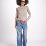t-shirt girocollo manica lunga WSLS21 061 FRAIDED GRAIN merz b 
