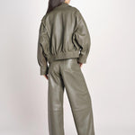 bomber in pelle LAILA IO118057 DAR EUCALUPTUS GR533 ivy oak 