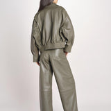 bomber in pelle LAILA IO118057 DAR EUCALUPTUS GR533 ivy oak 