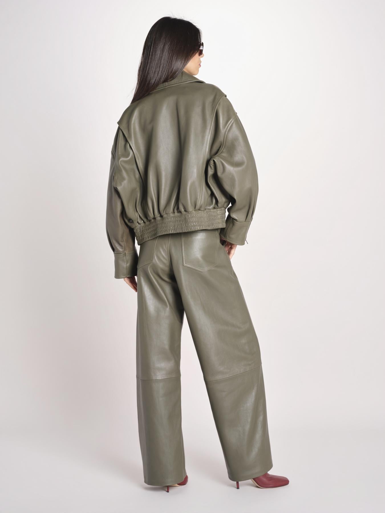 bomber in pelle LAILA IO118057 DAR EUCALUPTUS GR533 ivy oak 