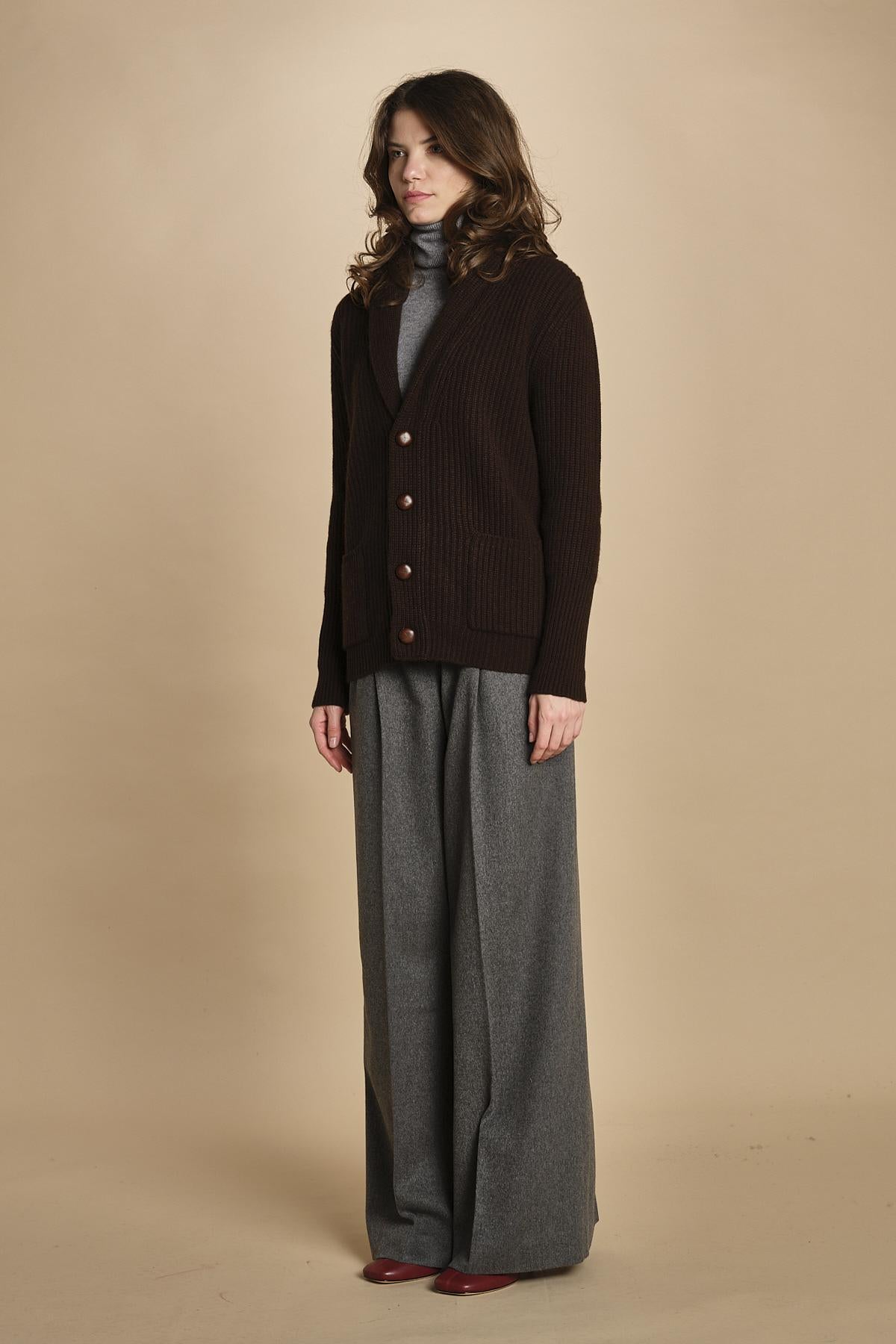 cardigan collo a scialle D251016S 220036 T.MORO milaura 