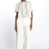 INGRID camicia cropped ricamo B0383 OFF W louise misha 