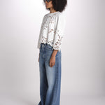 camicia con ricami THE PICNIC TOP T1460992 CREAM the GREAT 