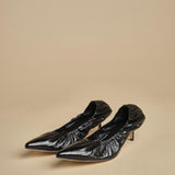 pump arricciata t.50 RHODES 50  F883CRN BLK studio AMELIA 