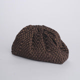GAME clutch pochette intrecciata GAME CLUTCH DARK BROWN maria la rosa 