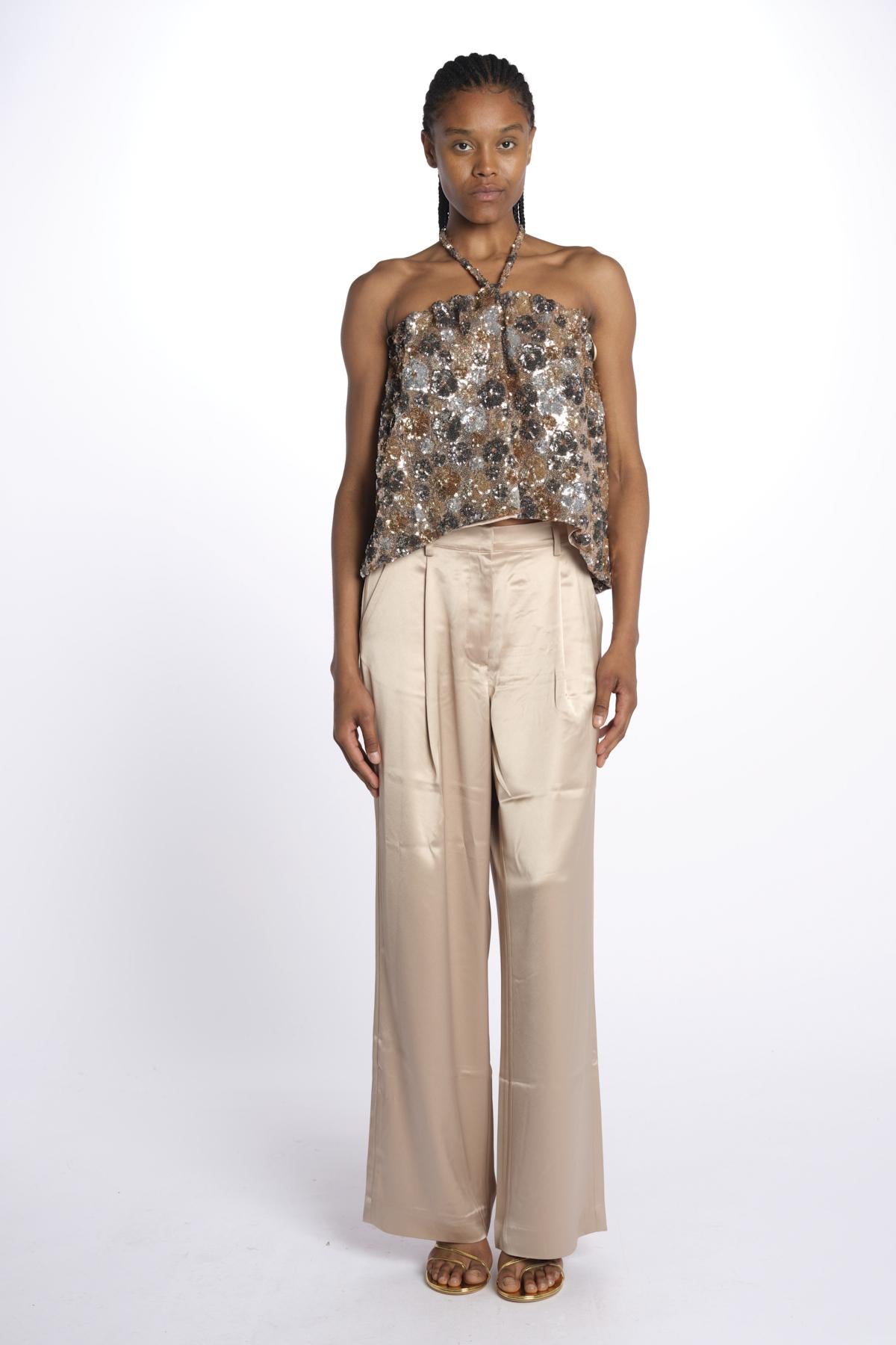 Top paillettes con coulisse T022 M915 n21 