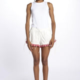 Shorts JENNA ricamo DM 1214 WHITE damson madder 