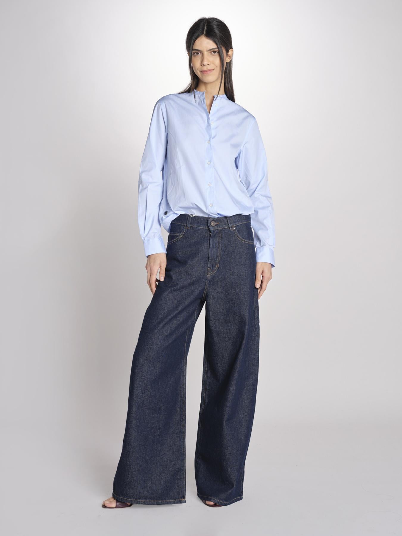 camicia con collo guru 5416 07126 AZZURRO aspesi 