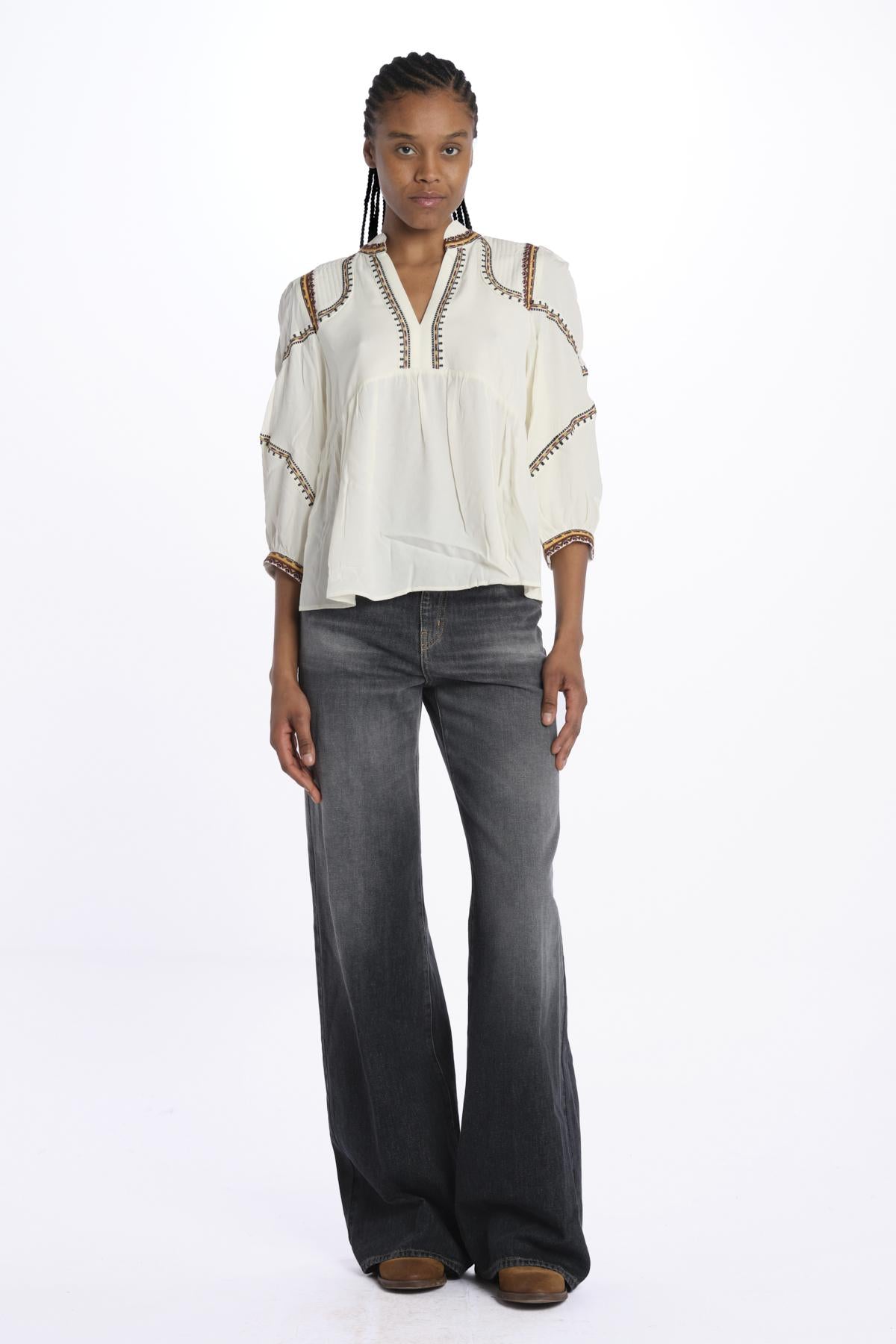 Camicia con profili TALSIE ECRU ba&sh 