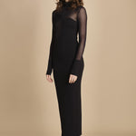 abito manica lunga con trasparenze UPTOWN BLACK undress code 