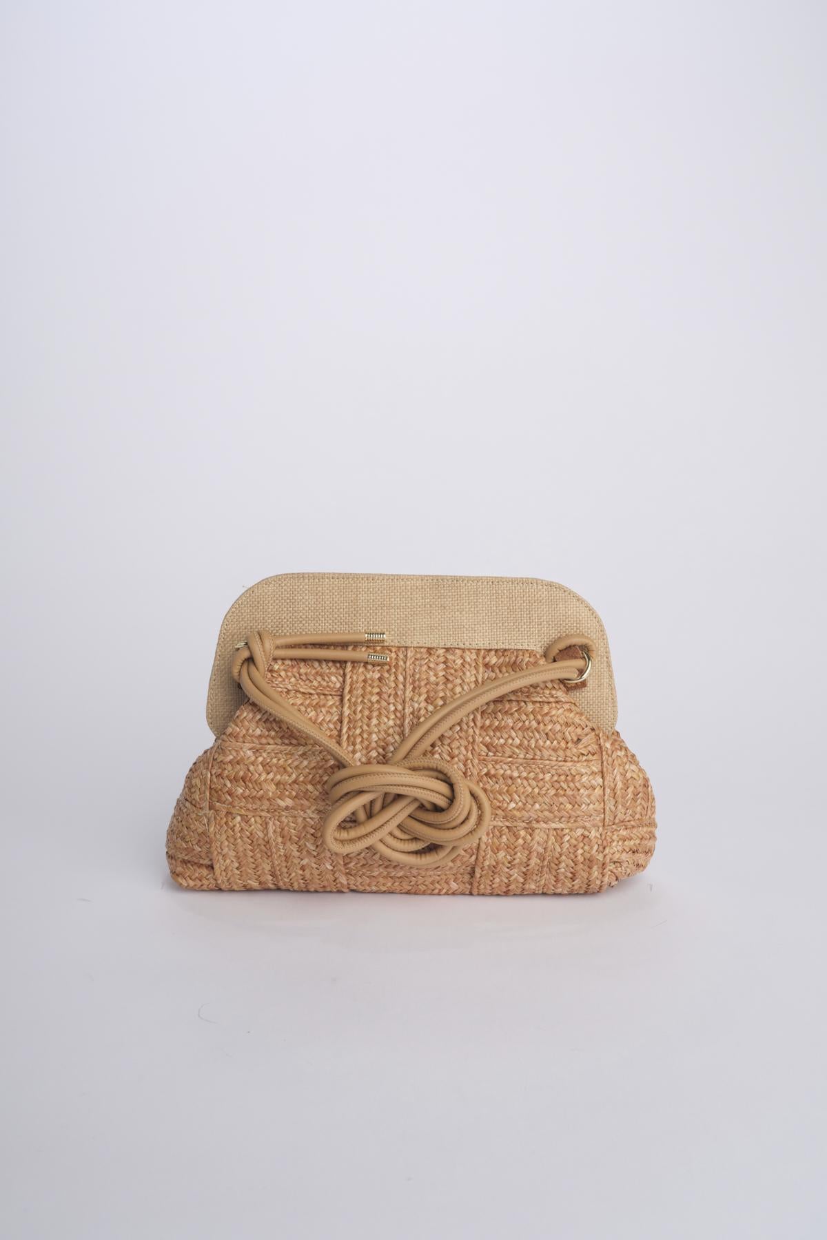 Clutch paglia DALIA TAPE A01 via mail bag 