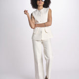 pantalone YOSHITOMO 26R4PAN15 ECRU destree 
