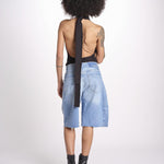 1239 BEAU body con allacciatura dietro e scollo profondo BEAU NERO undress code 