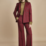 pantalone diritto con nervature in gabardina OTTAVIA 67339 164 quelledue 