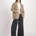 pantalone a vita bassa in gabardina DEVA T3118 T0176 BLACK T0002 the latest 