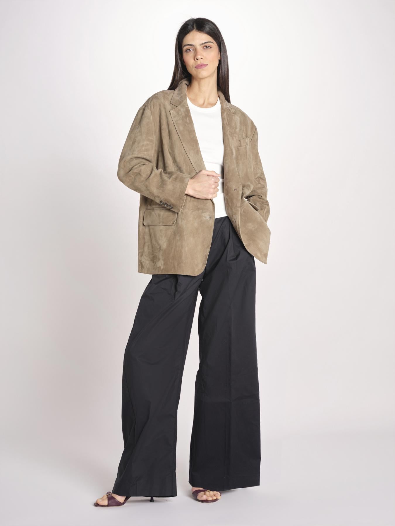 pantalone a vita bassa in gabardina DEVA T3118 T0176 BLACK T0002 the latest 