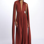 ALLUIM DRESS abito lungo ALLIUM CHOCOLATE nash 