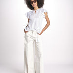 camicia con plastron e stelline NAVY 747302 WHITE mabe 