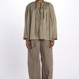 Camicia over con pieghe DARIA SHIRT TAUPE jejia 