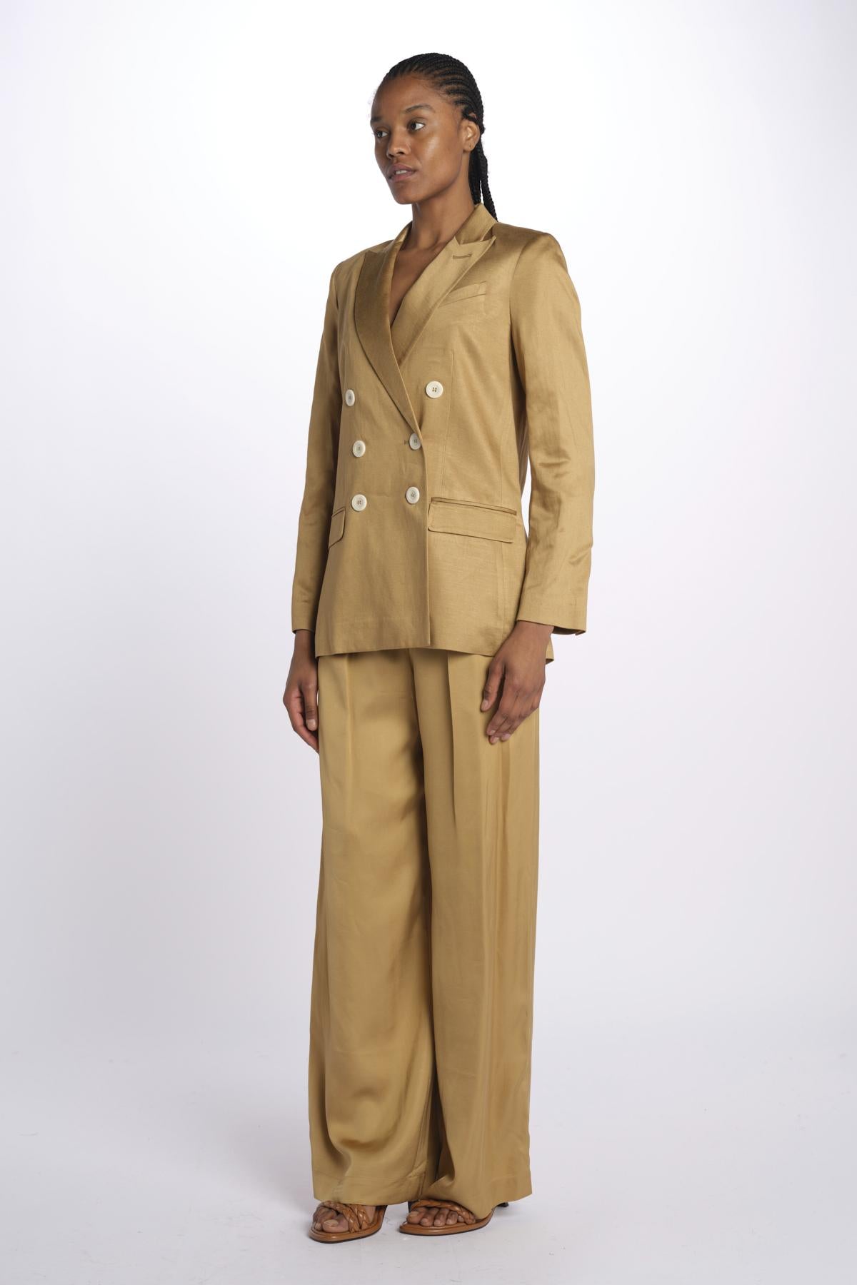 Blazer EZIO doppio petto 14V007VE100 CAMEL ines de la fressange 