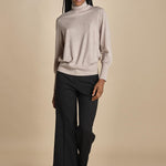 MELODIA pantalone cropped con risvolto in gabardina MELODIA 652339 3 quelledue 