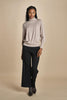 MELODIA pantalone cropped con risvolto in gabardina