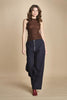 top americano a costine in lana merino