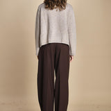 girocollo rasato in moulinè MIL13BIS MOULINE 14020 BEIGE milaura 
