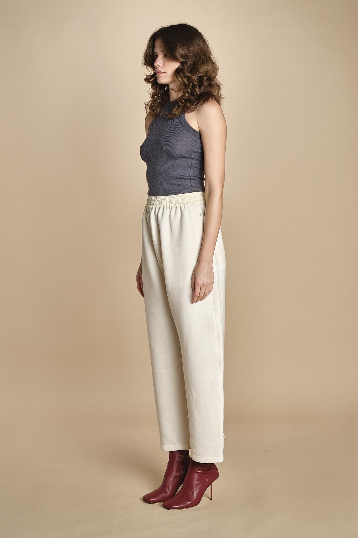 pantalone double THALO SNW CHALK studio nicholson 