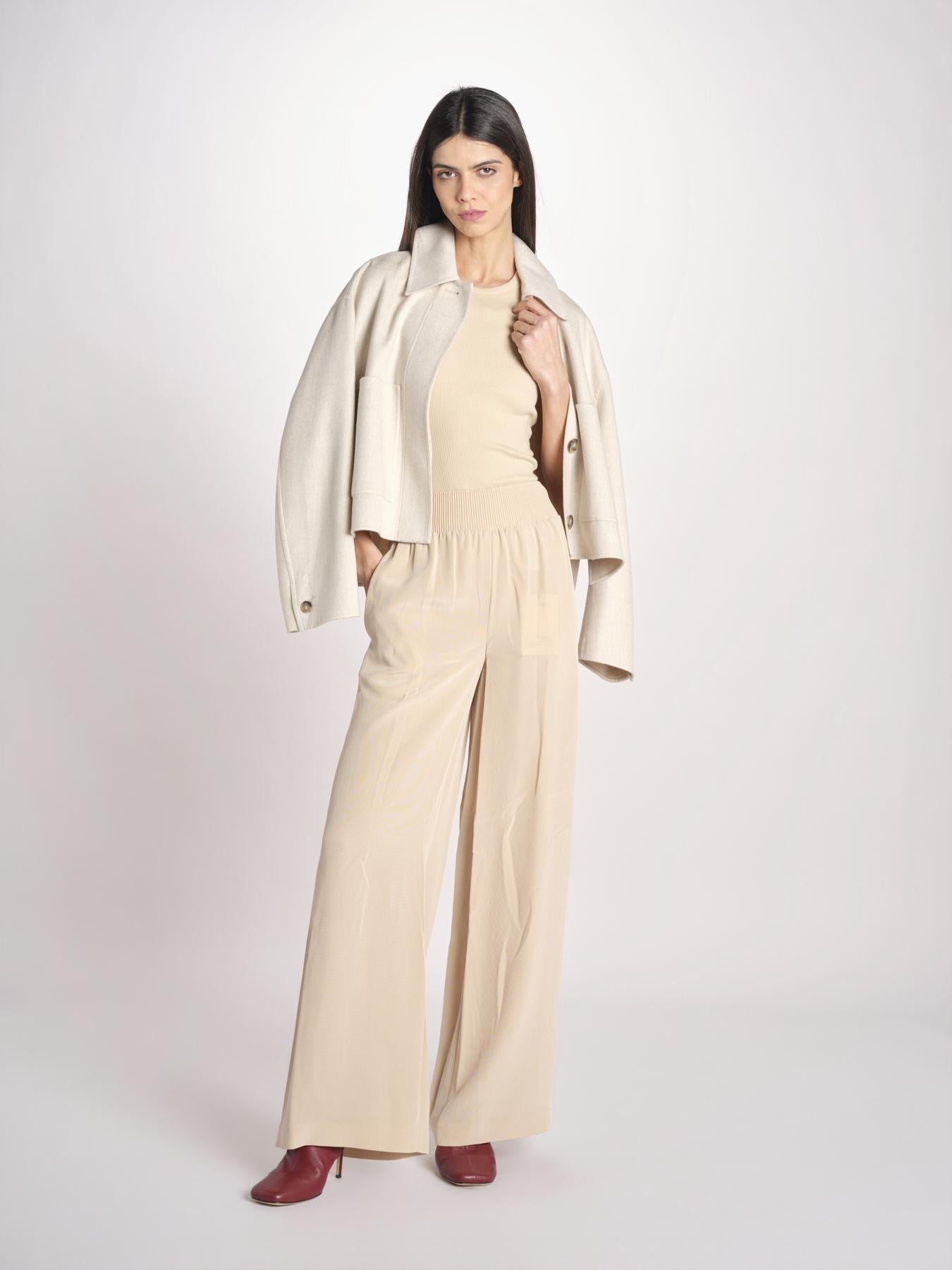 pantaloni in satin JF009671 POWDER 0801 joseph 