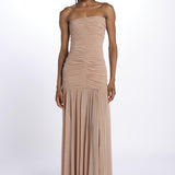ADELE abito in tulle plisse SS24 9129 LATTE retrofete 