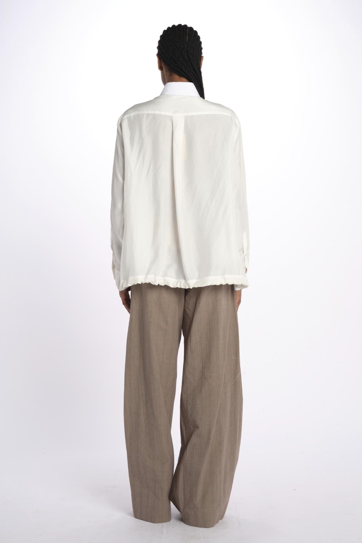 Camicia seta con rouches BRIDGET SHIRT HABOTAI jejia 