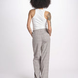 pantalone in principe di galles 16P005CO251 P671 BROWN MULTI ines de la fressange 
