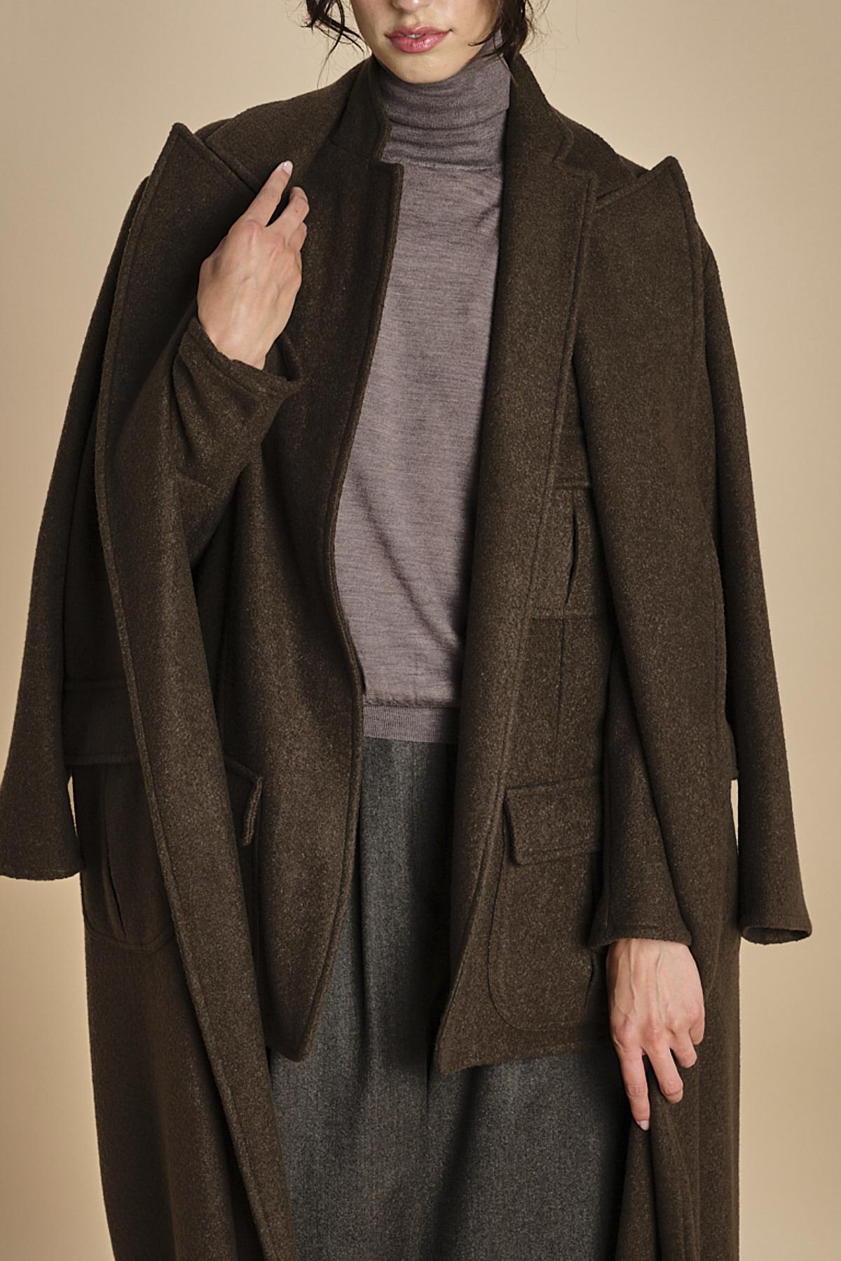 cappotto lungo militare T8655M VERDE dusan 