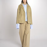 pantalone in canvas JEAN MJD223_ATEX46 NUT jejia 