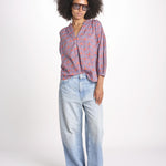 camicia girocollo palme VT6245 ORANGE zen ethic 
