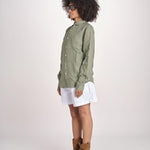 Camicia maschile in lino M012 655 MILITARE milaura 
