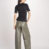 tshirt manica corta a costine KRISTIN IO1100X2351 BLACK BK999 ivy oak 