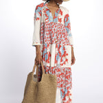 Abito lungo m/l fiori Maxi Hippydress MH BFF4 MA4 yvonne s. 