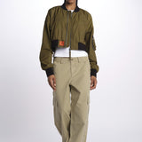 MA202 bomber corto donna EVMA202BE KAKI bombers original 