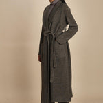 cappotto lungo in jersey di cachemire spinato T8955M MORO dusan 