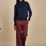 pantalone cropped con risvolto in gabardina MELODIA 652339 164 quelledue 