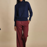 pantalone cropped con risvolto in gabardina MELODIA 652339 164 quelledue 