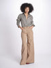 pantalone 4 tasche in misto lino