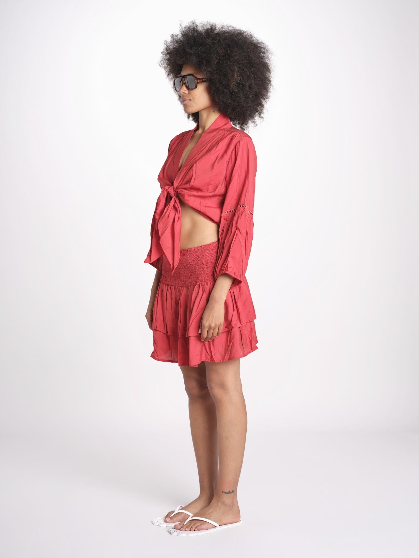 camicia con nodo MARIABL CRANBERRY laraethnics 
