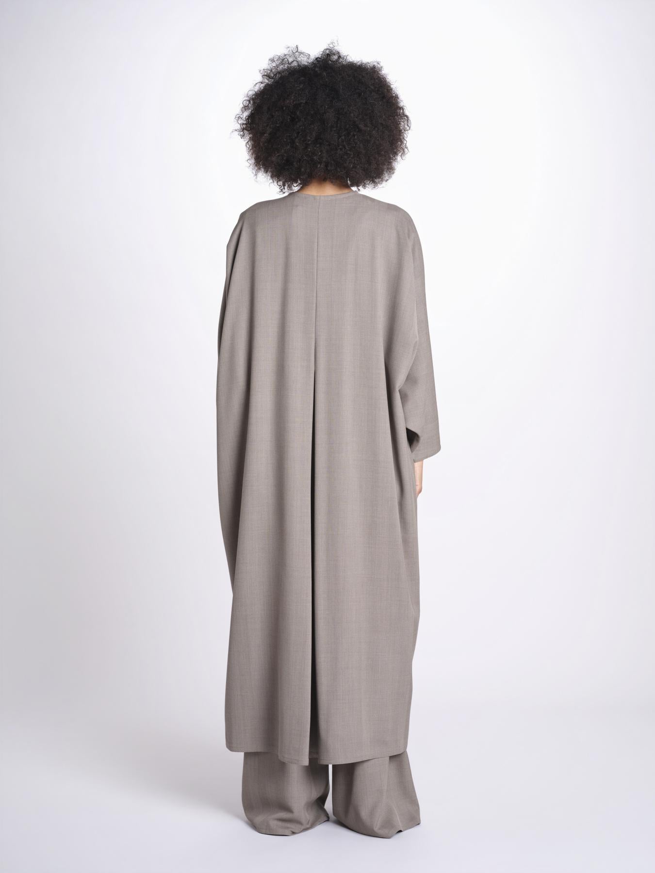 spolverino in tessuto diagonale U3049B BEIGE dusan 