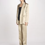 blazer in shantung L062-5980-1186 KAKI CHIARO n21 