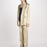 blazer in shantung L062-5980-1186 KAKI CHIARO n21 