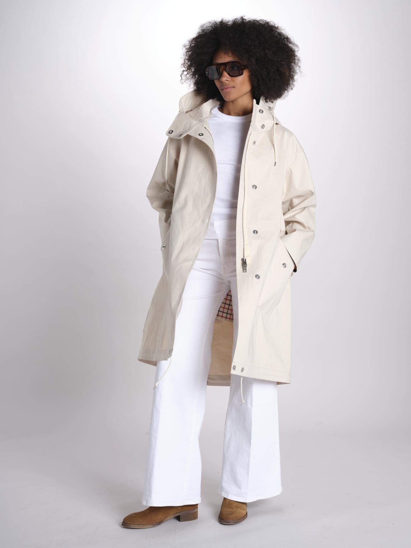 parka con cappuccio LR-1061/D 8Z05 OFF WHITE mackintosh 